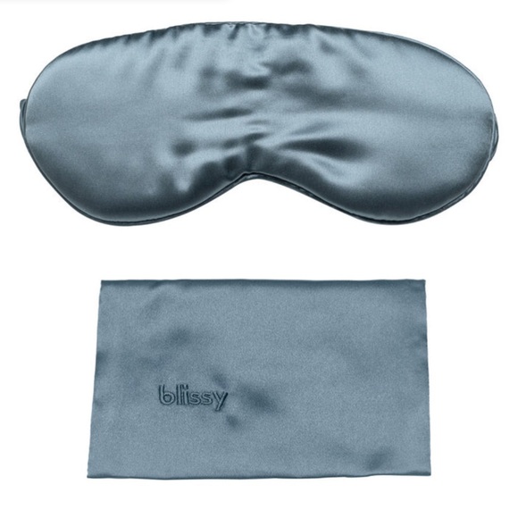 Blissy ash blue (like grey) Silk Sleep Mask - Picture 2 of 3